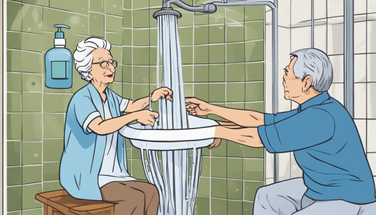 Como dar banho de chuveiro em idoso?