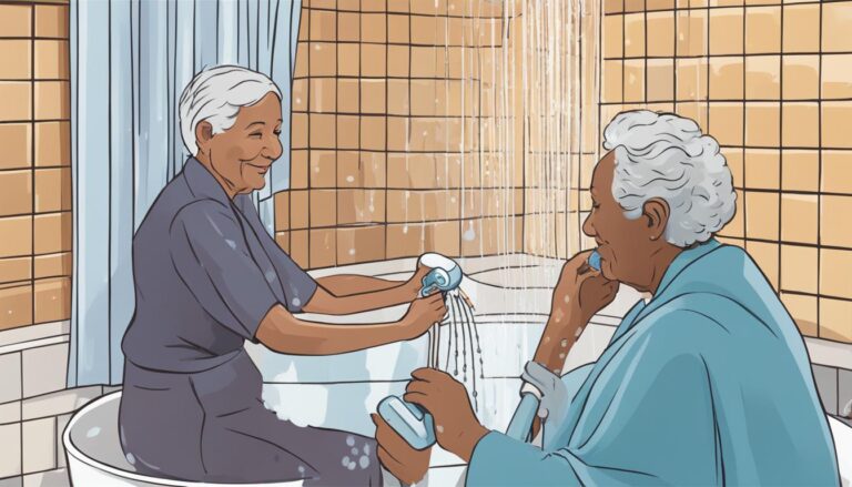 Como dar banho em idoso sentado?