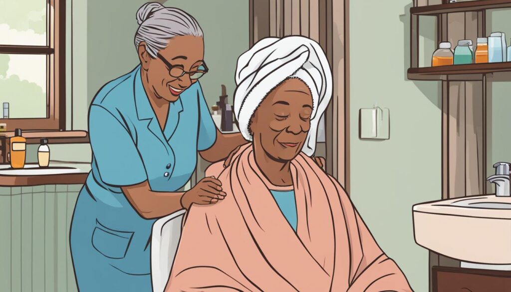 técnicas de lavagem da cabeça para idosos